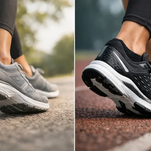 Walking shoes versus running shoes
